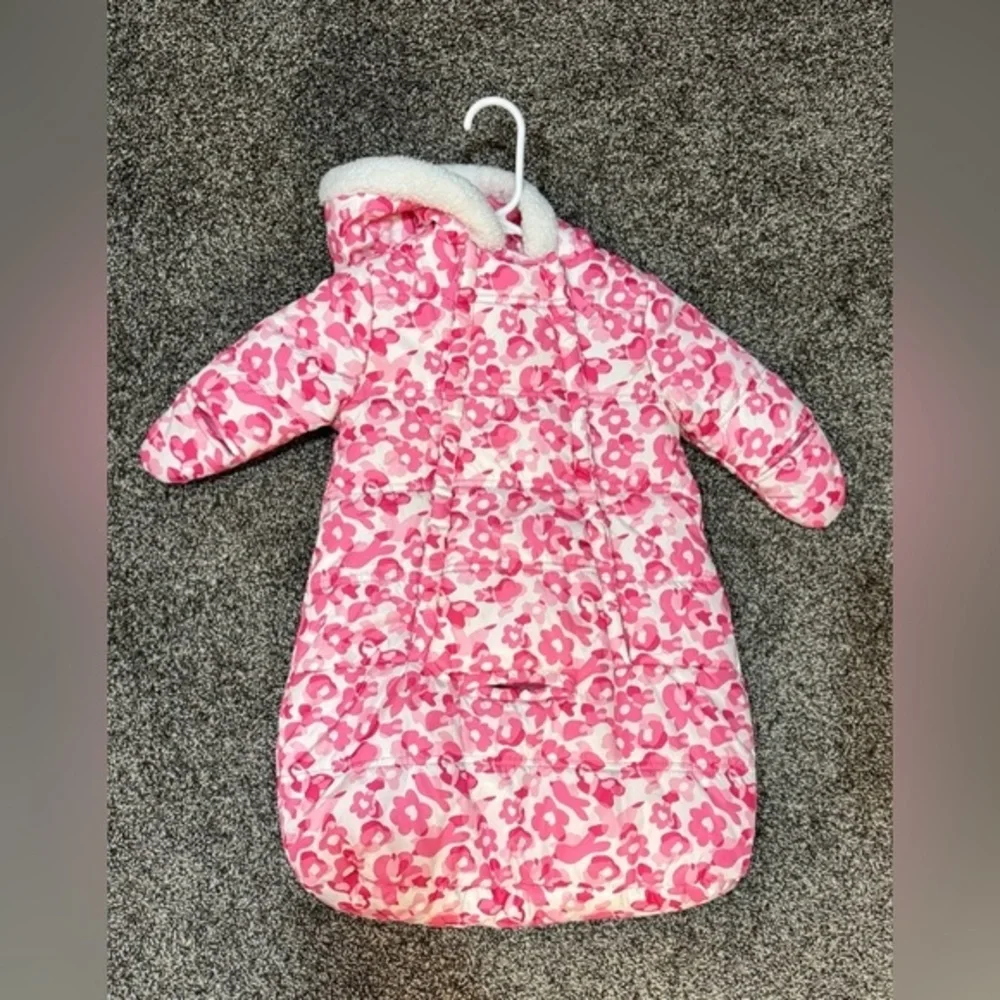 Floral Pink Baby Snowsuit
